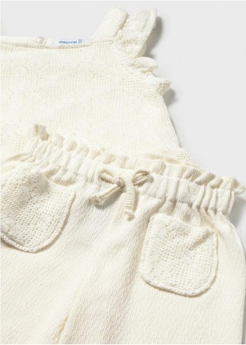 CONJUNTO PANTALÓN Y TOP CROCHET BEBÉ