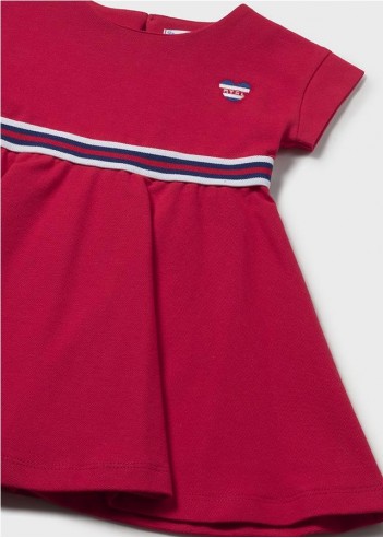 VESTIDO CON DETALLE A CONTRASTE BEBÉ