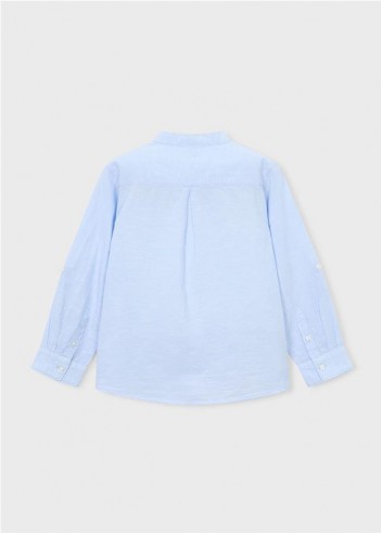 CAMISA MANGA LARGA CUELLO MAO NIÑO