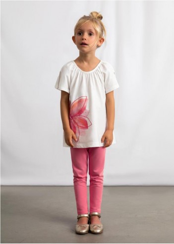 CONJUNTO LEGGING Y CAMISETA FLOR NIÑA