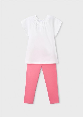 CONJUNTO LEGGING Y CAMISETA FLOR NIÑA