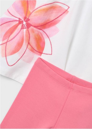 CONJUNTO LEGGING Y CAMISETA FLOR NIÑA
