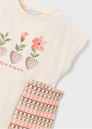 CONJUNTO LEGGING FLARE Y CAMISETA NIÑA