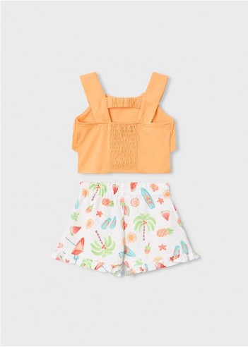 CONJUNTO PANTALÓN CORTO ESTAMPADO Y...