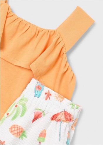 CONJUNTO PANTALÓN CORTO ESTAMPADO Y...