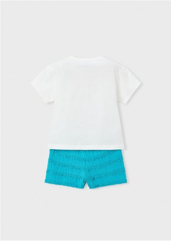 CONJUNTO PANTALÓN CORTO VOLANTES Y...