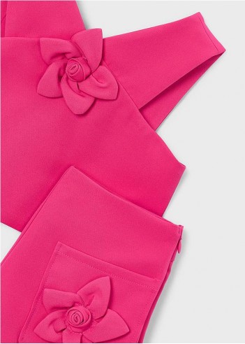 CONJUNTO PANTALÓN CORTO Y TOP FLOR NIÑA