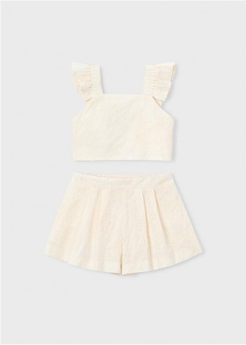 CONJUNTO BERMUDA Y TOP VOLANTES...