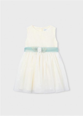 VESTIDO CEREMONIA TUL BORDADO NIÑA