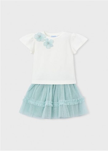 CONJUNTO FALDA TUL Y CAMISETA NIÑA