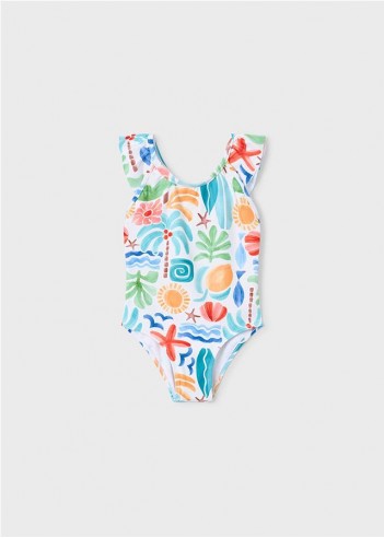 BAÑADOR VOLANTES ESTAMPADO NIÑA
