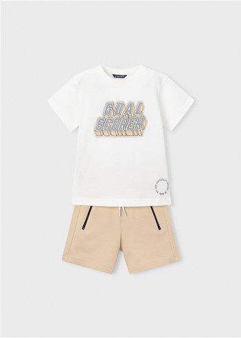 CONJUNTO PANTALÓN Y CAMISETA LETRAS NIÑO