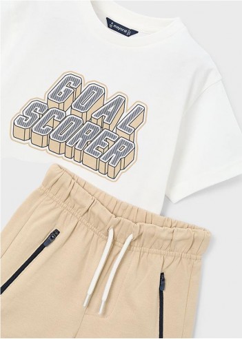 CONJUNTO PANTALÓN Y CAMISETA LETRAS NIÑO