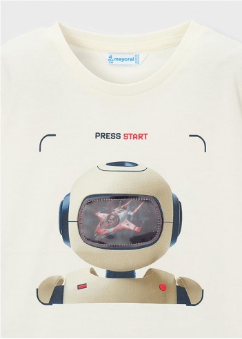 CAMISETA INTERACTIVA ROBOT NIÑO