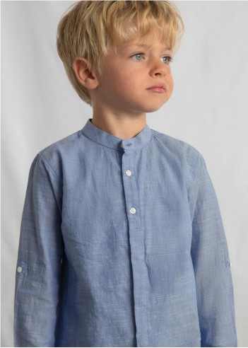 CONJUNTO DE BERMUDA Y CAMISA CON LINO...