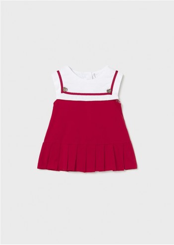 VESTIDO PUNTO COMBINADO RECIÉN NACIDA