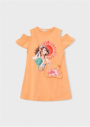 VESTIDO ABERTURAS CON BOLSO NIÑA