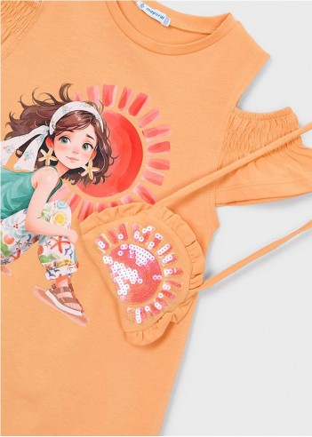 VESTIDO ABERTURAS CON BOLSO NIÑA