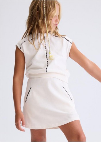 CONJUNTO FALDA Y CAMISETA CONTRASTES...