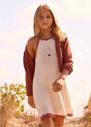 VESTIDO APLIQUE FLOR CHICA