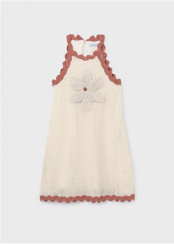VESTIDO APLIQUE FLOR CHICA