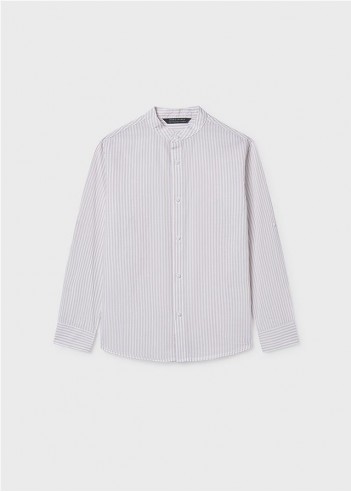 CAMISA MANGA LARGA CUELLO MAO CHICO