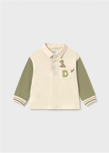 POLO MANGAS CONTRASTE BEBÉ