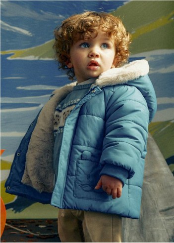 CHAQUETÓN PELO BOLSILLOS BEBÉ