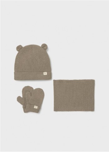 CONJUNTO 3 PIEZAS BUFANDA CERRADA BEBÉ