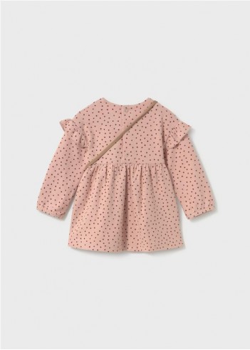 VESTIDO ESTAMPADO CON BOLSO BEBÉ