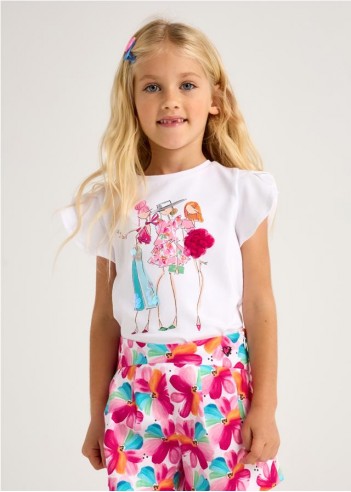 CAMISETA APLICACIONES NIÑA