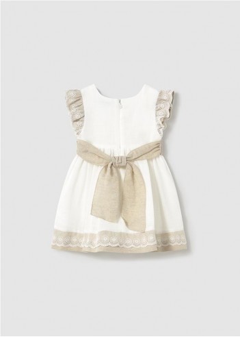 VESTIDO COMBINADO CON LINO BEBÉ
