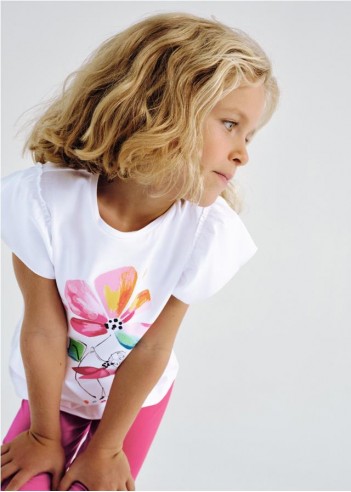 CONJUNTO LEGGING Y CAMISETA FLOR NIÑA