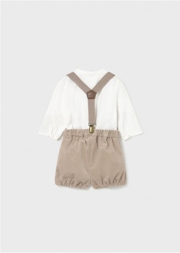 CONJUNTO PANTALÓN CORTO CON TIRANTES...