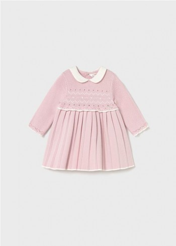 VESTIDO TRICOT RECIÉN NACIDA