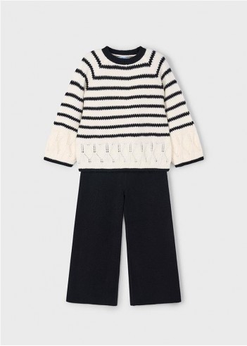 CONJUNTO PANTALÓN Y JERSEY RAYAS NIÑA