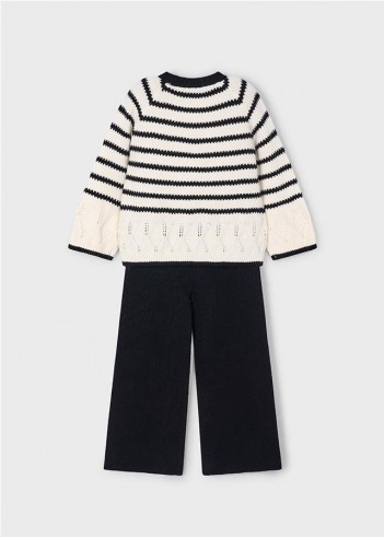 CONJUNTO PANTALÓN Y JERSEY RAYAS NIÑA