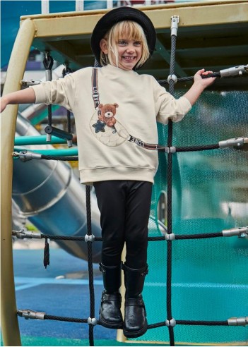 CONJUNTO LEGGING Y SUDADERA OSITO NIÑA