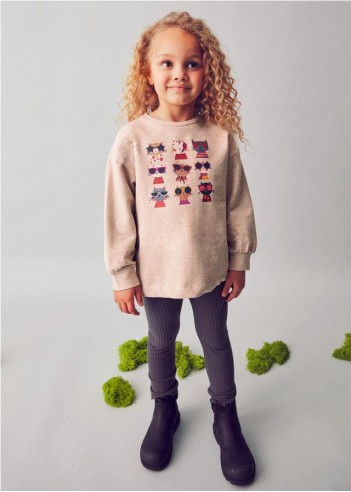 CONJUNTO LEGGING CANALÉ Y SUDADERA NIÑA