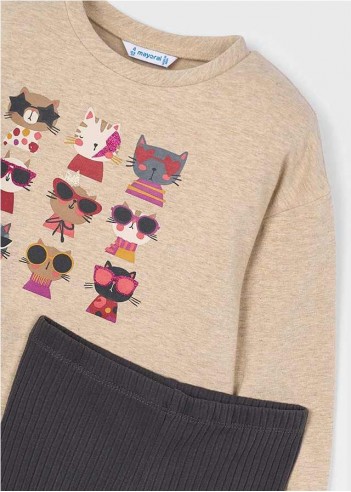 CONJUNTO LEGGING CANALÉ Y SUDADERA NIÑA