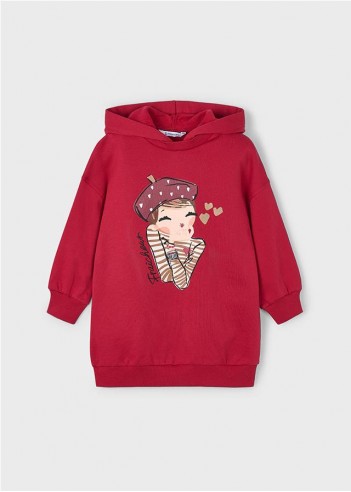 VESTIDO FELPA CAPUCHA NIÑA