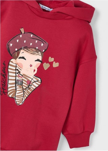 VESTIDO FELPA CAPUCHA NIÑA