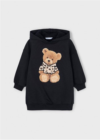 VESTIDO FELPA CAPUCHA NIÑA