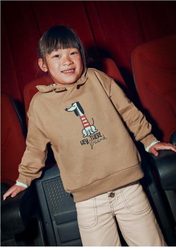 SUDADERA CUELLO VOLANTE NIÑA