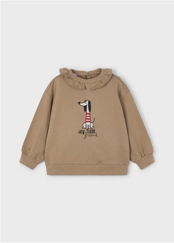 SUDADERA CUELLO VOLANTE NIÑA