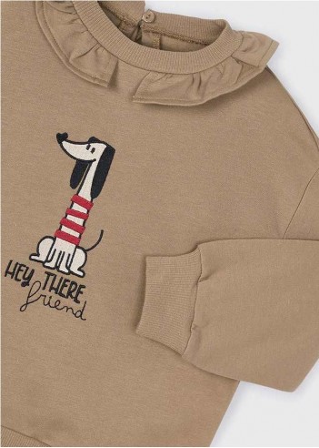 SUDADERA CUELLO VOLANTE NIÑA