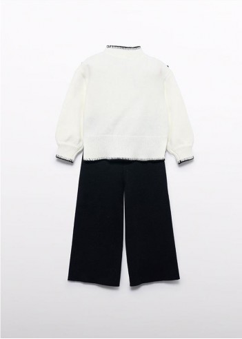 CONJUNTO PANTALÓN TRICOT BORDADOS NIÑA CONJUNTO PANTALÓN TRICOT BORDADOS NIÑA